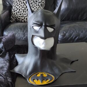 DC Comics Batman Mask with Black and Yellow Emblem